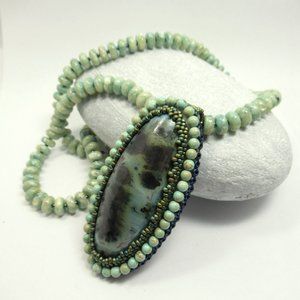 Artisan Cabochon necklace and pendant set